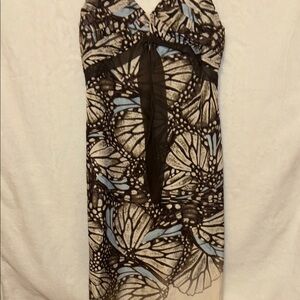 Etcetera Cream Halter Sheath Maxi Dress